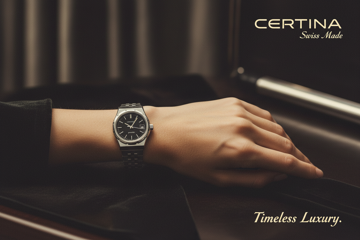 Certina Quartz – Banner Elegante Anni '70