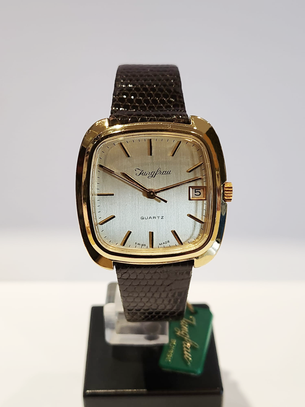 Jungfrau Vintage Anni '70 NOS - Orologio Svizzero Quadrato Mai Indossato