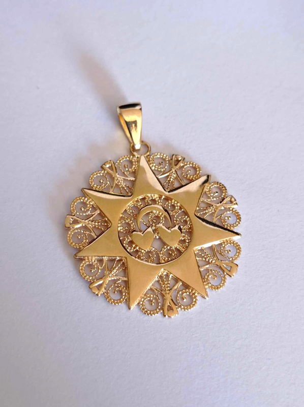 Presentosa 2 cuori realizzato in ORO Giallo 18kt/750