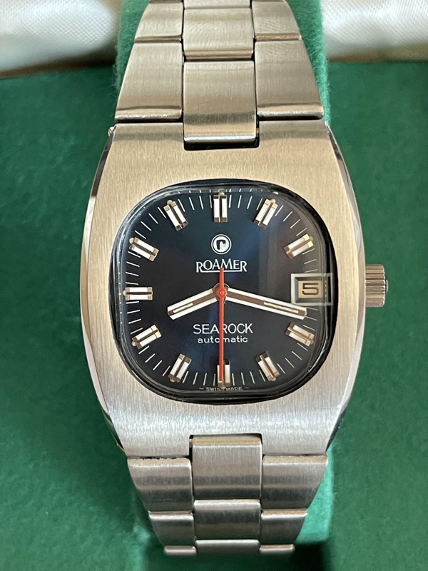 Roamer SEAROCK Automatic 1970' Steel New NOS Full Set
