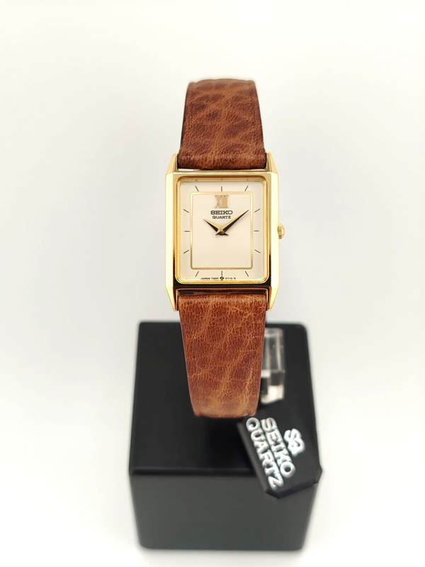 Seiko Tank Mini Women's 1980s Vintage NEW NOS