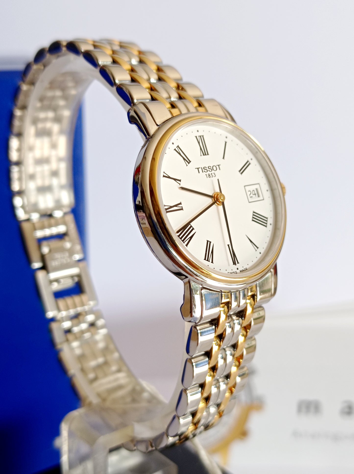 Tissot donna acciaio oro Nuovo NOS full set