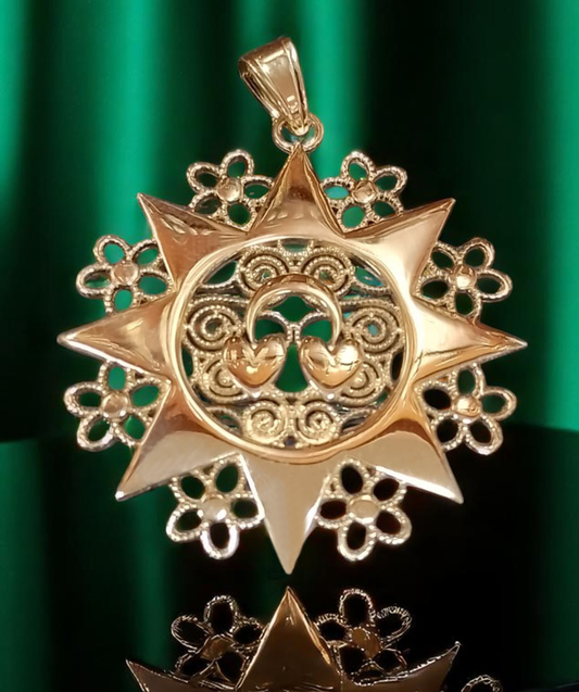 Presentosa 2 cuori realizzato in ORO Giallo 18kt