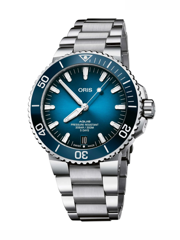 ORIS Aquis Date Calibre 400 Automatico Blu NUOVO SCATOLA E GARANZIA