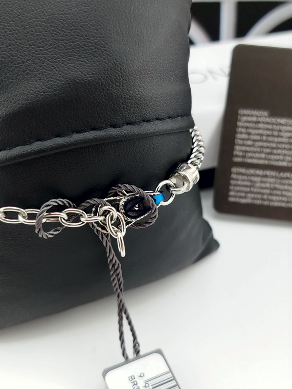 Bracciale Uomo Aragonesi Santiago BR3602 – Acciaio 316L e Agata Blu