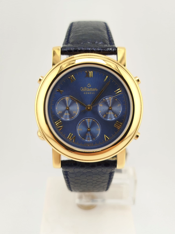 Altanus Genève Orologio Chrono anni 80' NOS Nuovo Full Set