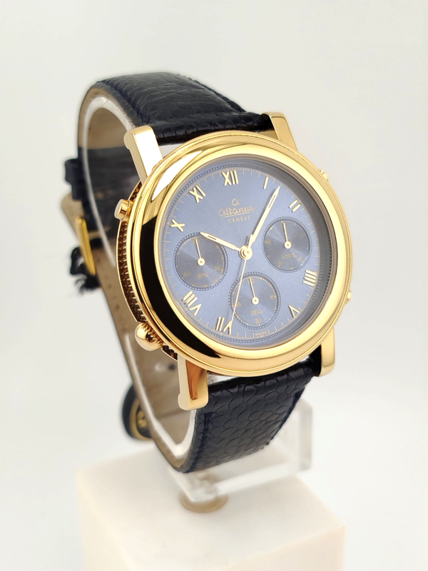 Altanus Genève Orologio Chrono anni 80' NOS Nuovo Full Set