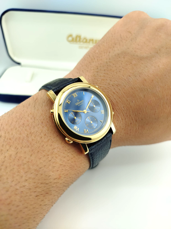 Altanus Genève Orologio Chrono anni 80' NOS Nuovo Full Set