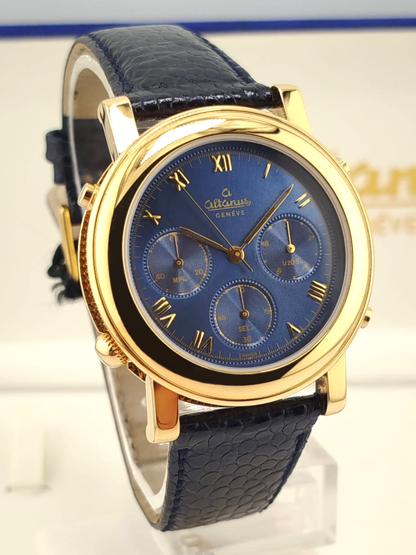 Altanus Genève Orologio Chrono anni 80' NOS Nuovo Full Set