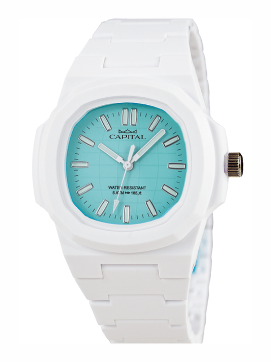 Capital Time Milano Sport Quarzo bianco Policarbonato 43mm Nuovo