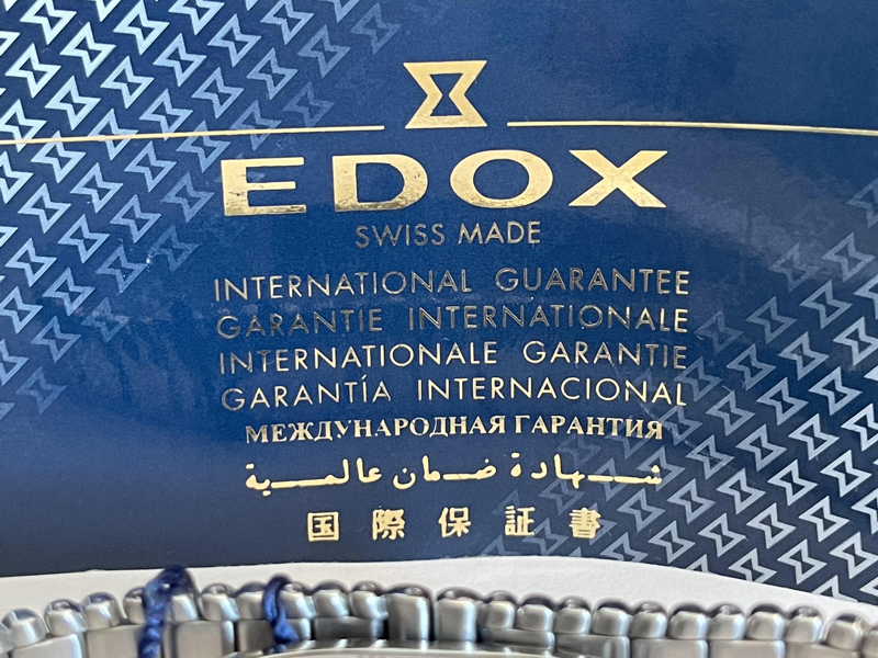 Edox Les Auges Lady acciaio NUOVO NEW FULL SET