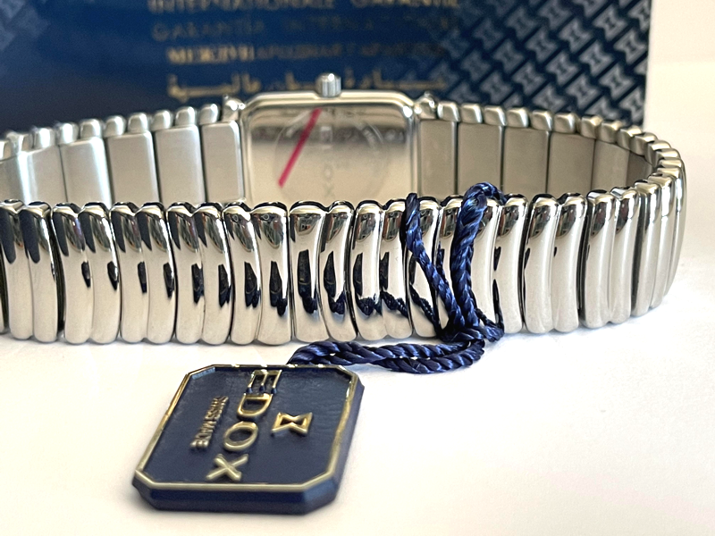 Edox Les Auges Lady acciaio NUOVO NEW FULL SET