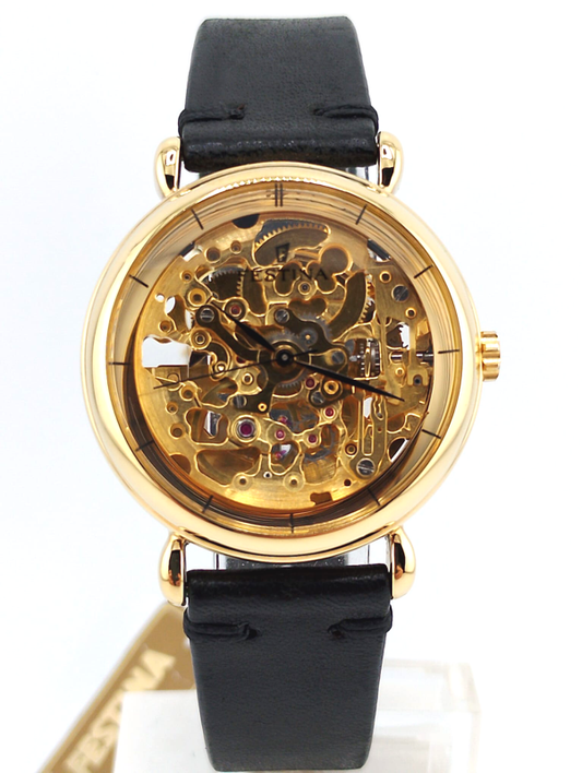 Festina Skeleton automatico Orologio Vintage Nuovo NOS