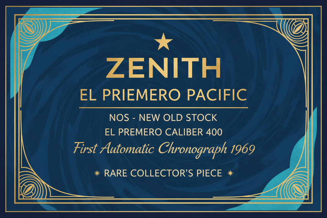 Banner Zenith El Primero Pacific - Rarità e Storia