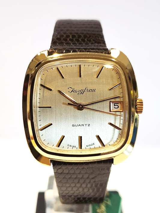 Jungfrau Vintage Anni '70 NOS - Orologio Svizzero Quadrato Mai Indossato