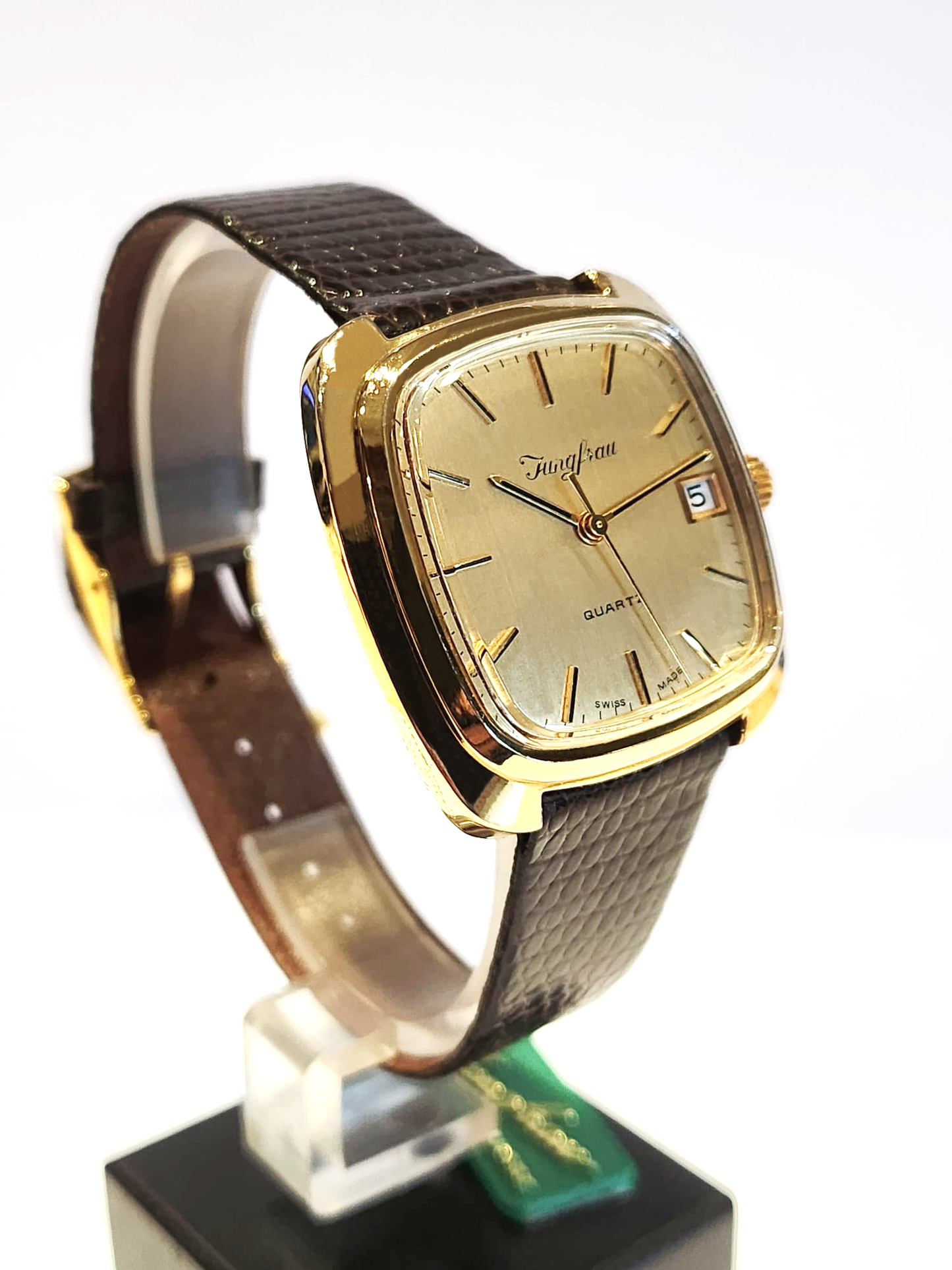 Jungfrau Vintage Anni '70 NOS - Orologio Svizzero Quadrato Mai Indossato