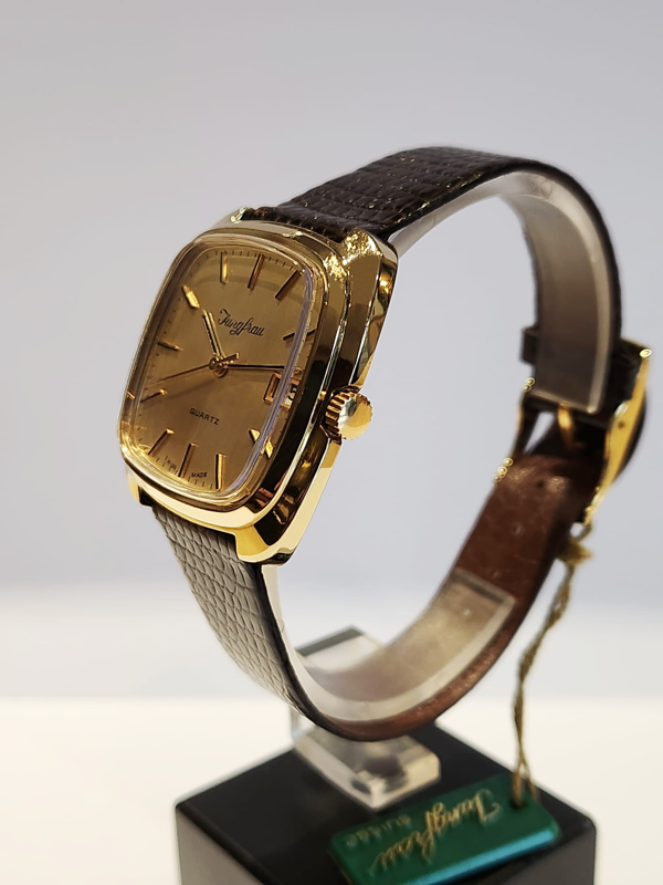 Jungfrau Vintage Anni '70 NOS - Orologio Svizzero Quadrato Mai Indossato