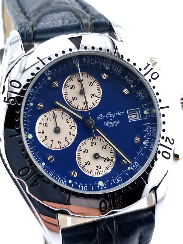 Altanus Genève "Le Caprice" Chrono Acciaio Nuovo Full Set