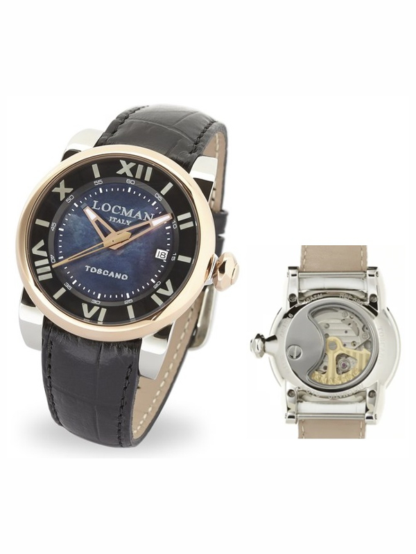 Locman Toscano Automatico 42mm uomo — Cassa IP Oro, Quadrante Madreperla Ref. 0590V13-0RMKPSK | Nuovo con Box