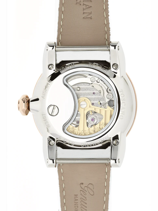 Locman Toscano Automatico 42mm da uomo — Cassa PVD Finiture Rose Gold, Quadrante Bianco Madreperla Ref. 0590V14-0RMWPSW | Nuovo