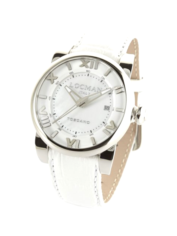 Locman Toscano Automatico 42mm da uomo — Quadrante Bianco Ref. 0590V12-00MWPSW | Nuovo con Box