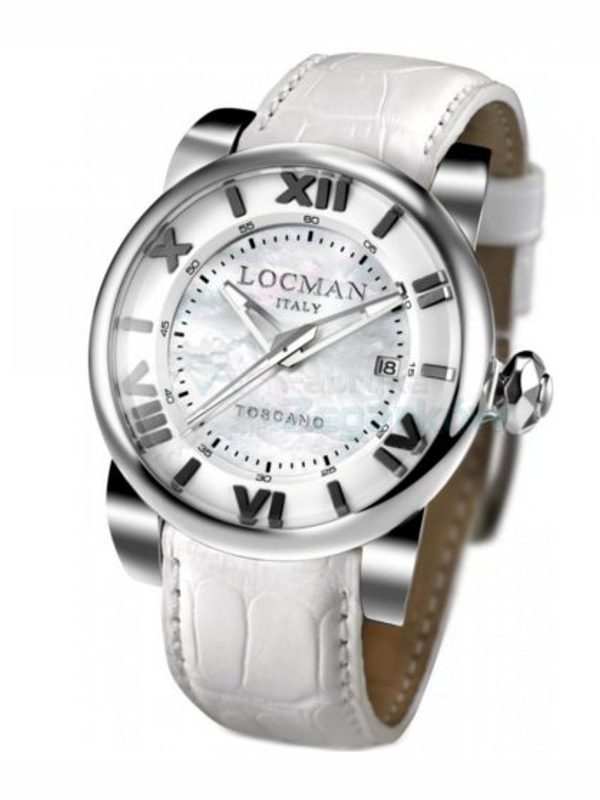 Locman Toscano Automatico 42mm da uomo — Quadrante Bianco Ref. 0590V12-00MWPSW | Nuovo con Box