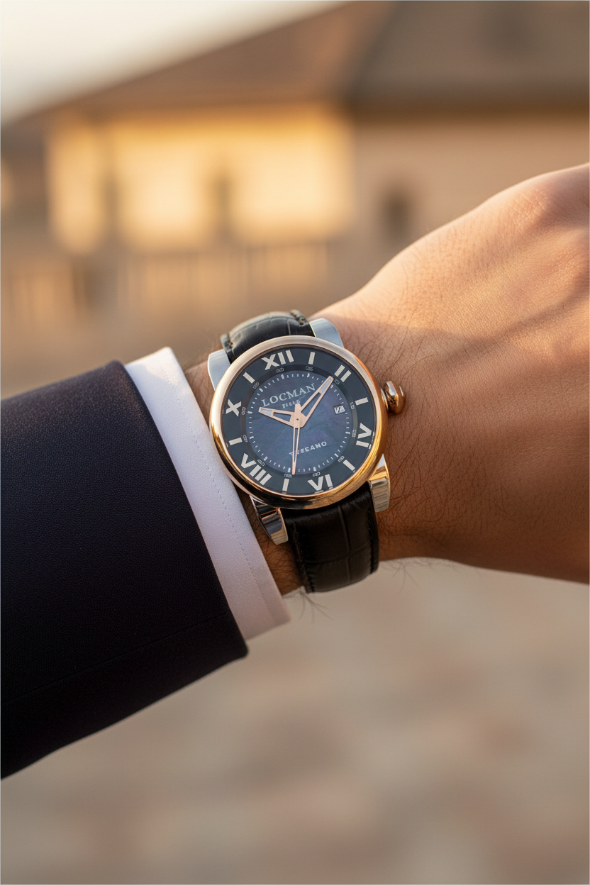 Locman Toscano IP Oro — Polso Navy