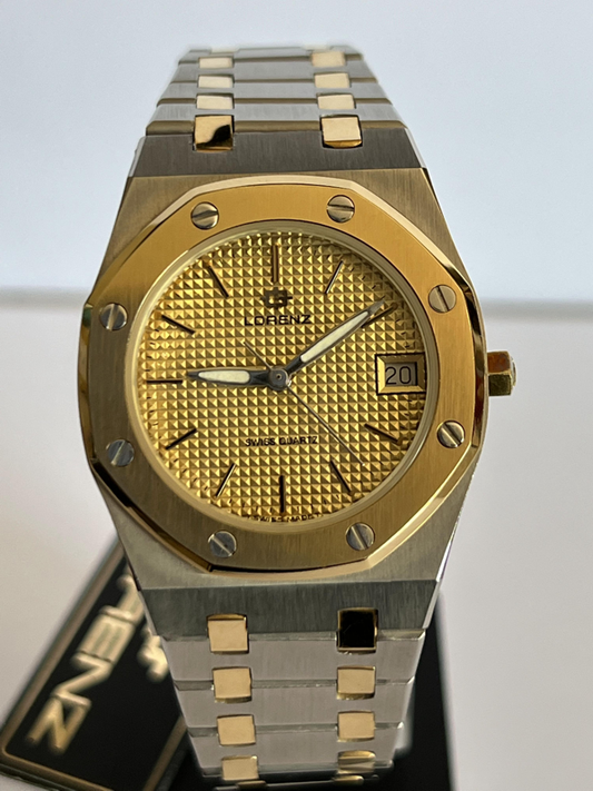 Lorenz Ottagono acciaio oro NOS Nuova Garanzia