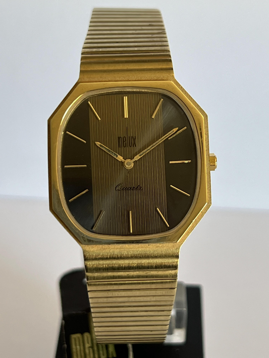 Melux orologio vintage anni 80' NOS NEW man gold watch