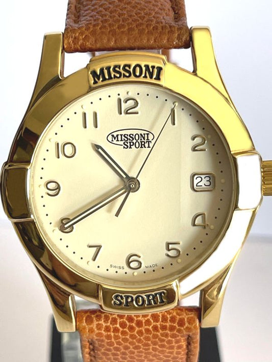Missoni Sport Gold Dial NOS Nuovo Vintage Full Set