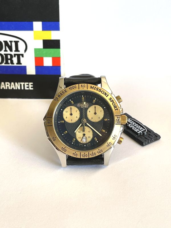 Orologio Missoni Sport Chrono Black Dial NOS Nuovo