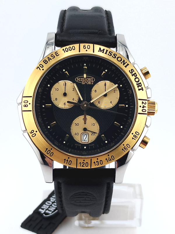 Missoni Sport Chrono Swiss Made NOS Full Set - Orologio Vintage Nuovo