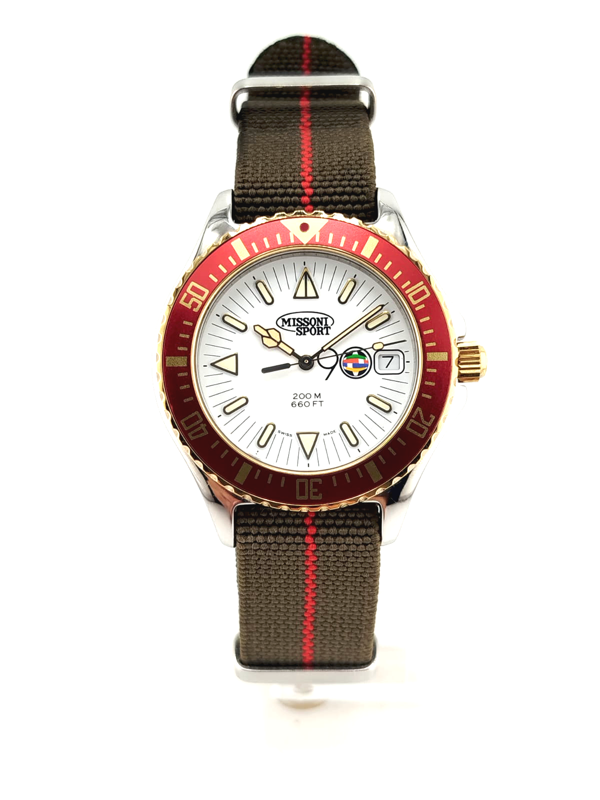 Missoni Sport Diver 200M Mondiali Italia 90 NOS | Orologio Subacqueo Vintage Full Set