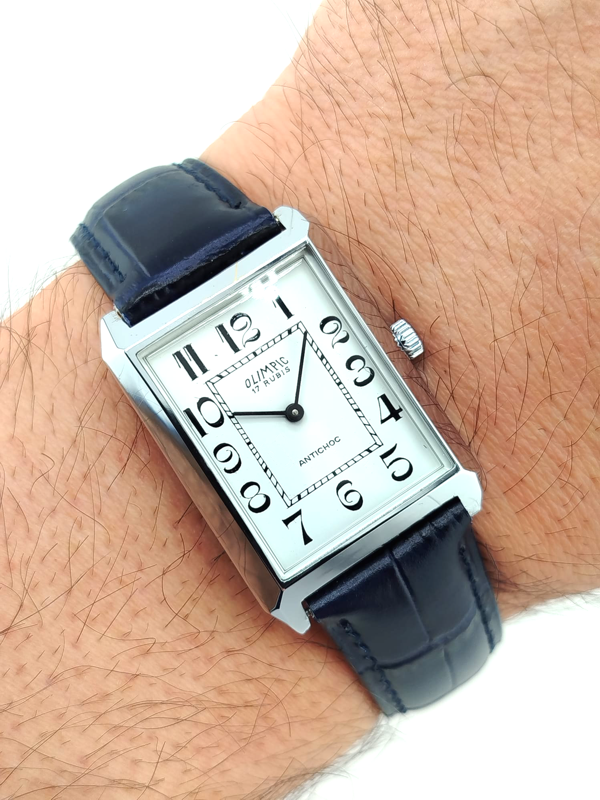 Olimpic Tank Orologio Anni '70 NOS - Movimento Manuale Antichoc - Raro Vintage