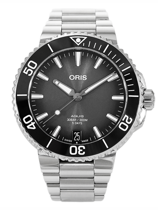 Aquis Date Calibre 400 Acciaio Automatico NUOVO Full Set