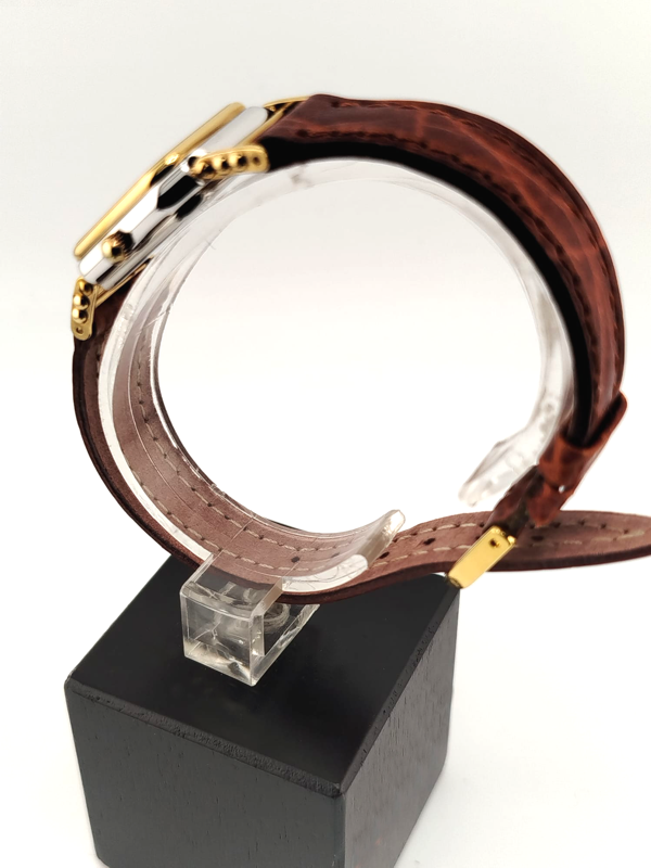 Pierre Bonnet Orologio Donna Vintage Quadrato Oro - Cinturino Pelle Nuovo