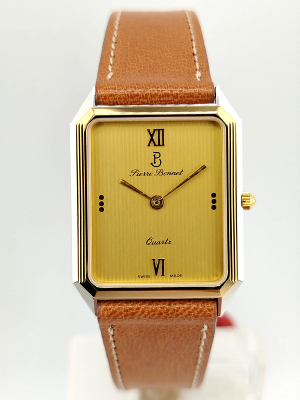 Pierre Bonnet Tank Vintage NOS Full Set - Orologio Rettangolare Classico Nuovo