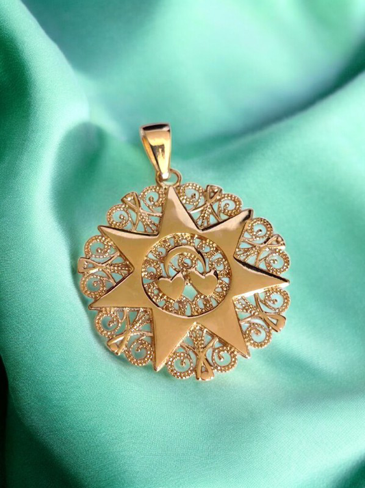 Presentosa 2 cuori realizzato in ORO Giallo 18kt/750