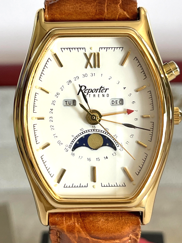 Reporter Tank Moon Phase Vintage NEW NOS Full Set 12 Month Warranty