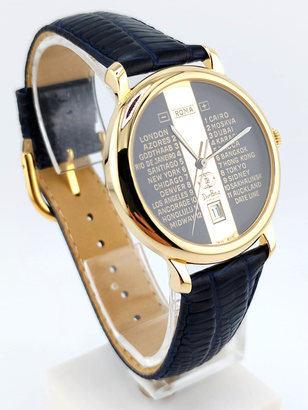 DomBaiz Vintage da Collezione Orologio con fusi orari Nuovo New NOS