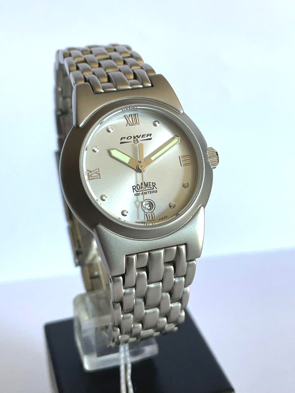 Roamer Power 8 vintage orologio donna anni 90' Acciaio NOS