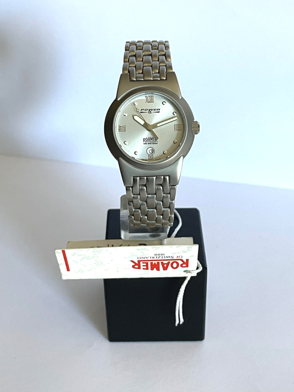 Roamer Power 8 vintage orologio donna anni 90' Acciaio NOS