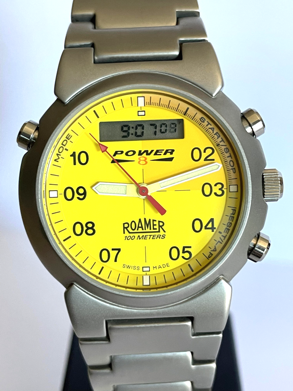 Roamer Power 8 orologio vintage Analogico Digitale NOS man watches