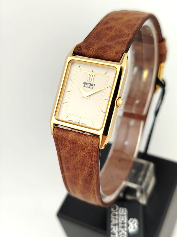 Seiko Tank Mini Women's 1980s Vintage NEW NOS