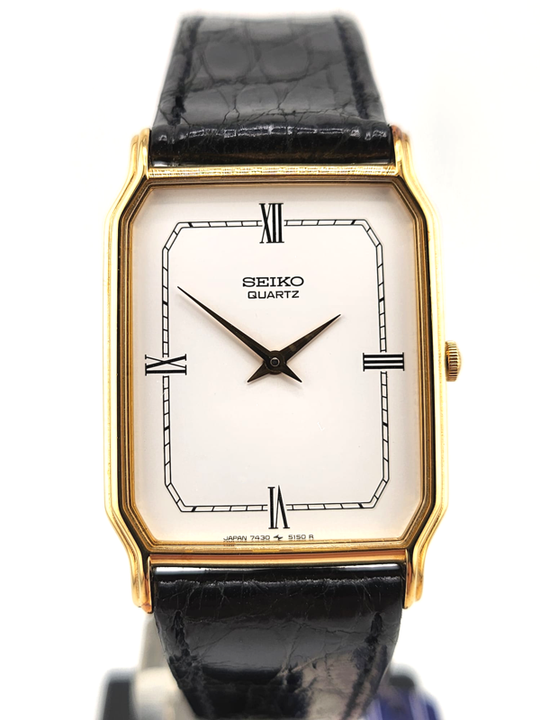 Seiko Tank Vintage late 80s NEW NOS Full