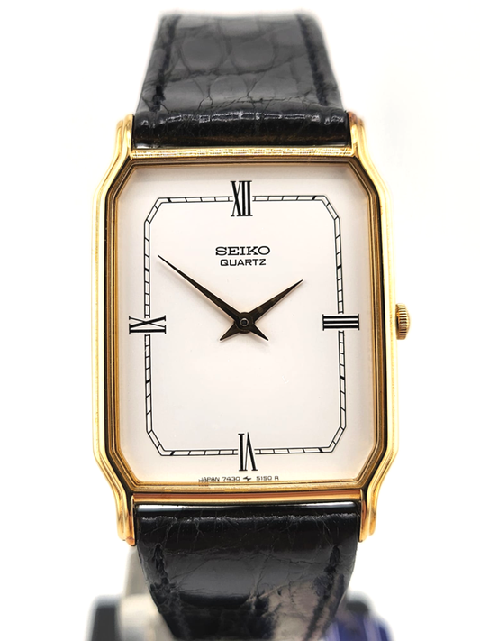 Seiko Tank Vintage fine anni '80 NUOVO NOS Full