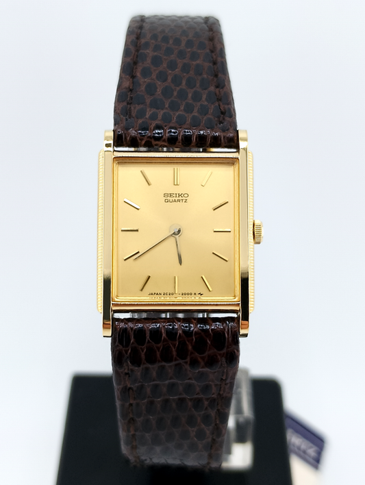 Seiko Tank mini Vintage donna anni '80 NUOVO NOS