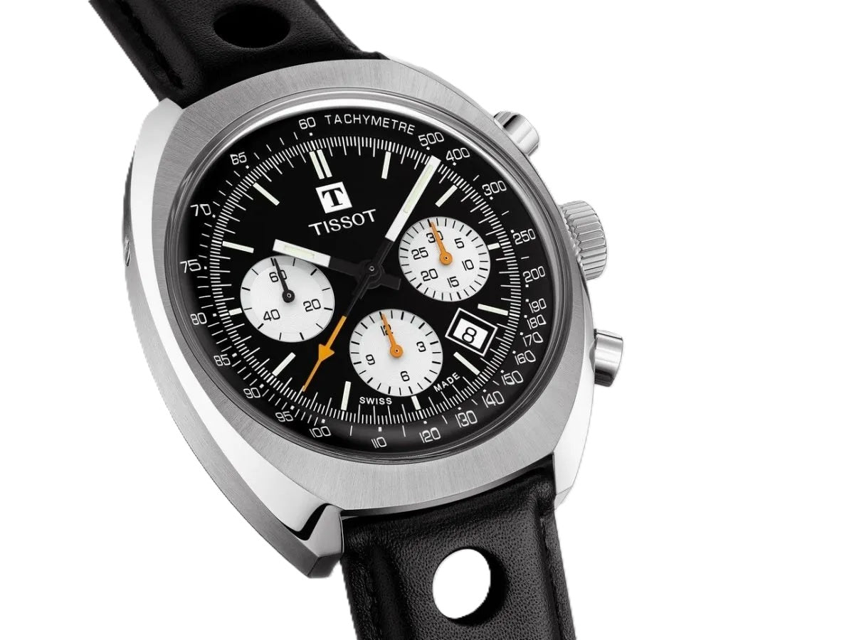 Tissot Heritage 1973 Chronograph — Quadrante Nero 43mm | Automatico Valjoux | Nuovo con Scatola