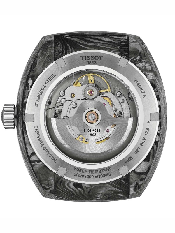 Tissot Sideral S Powermatic 80 rosso Cassa Carbonio 41mm, 300m, Swiss Made NUOVO