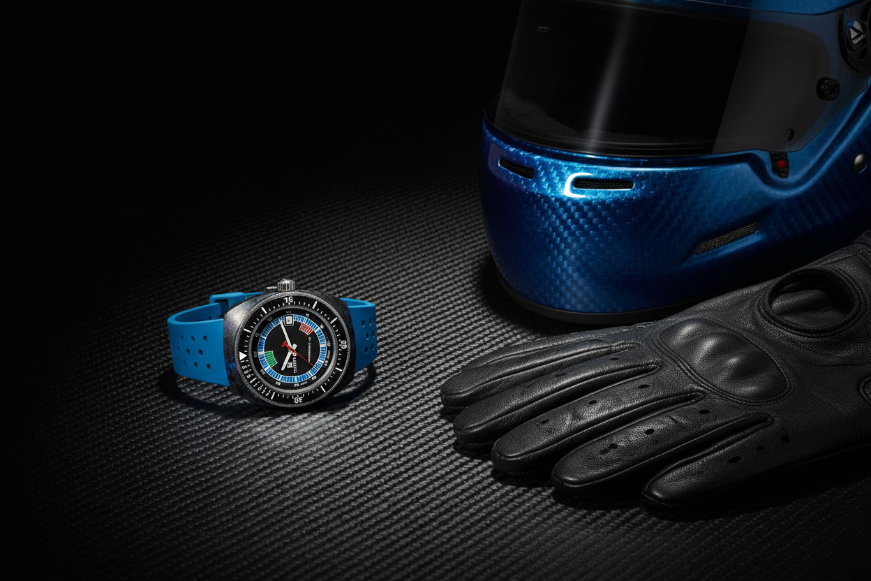 Tissot Sideral S — Carbon fiber e casco